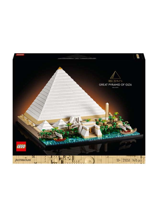 LEGO - Architecture Landmarks Collection: Great Pyramid Of Giza 21058 Building Kit; Collectible Display Model For Adults; Fun Gift For Lovers Of History, Ancient Buildings And Travel (1,476 Pieces) - Image 1