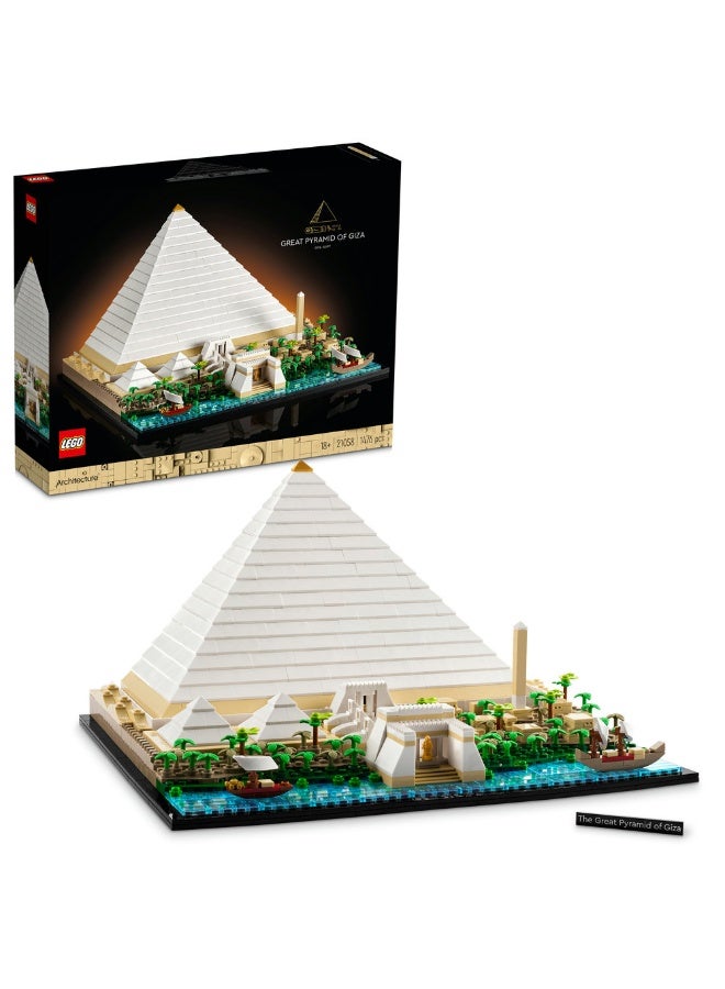 ليغو مجموعة المعالم من LEGO® Architecture: مجموعة هرم الجيزة الأكبر 21058 من LEGO® Architecture؛ نموذج قابل للتجميع للبالغين (1476 قطعة) - Image 1