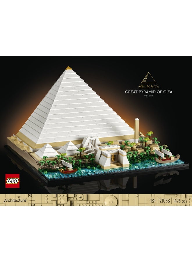 ليغو مجموعة المعالم من LEGO® Architecture: مجموعة هرم الجيزة الأكبر 21058 من LEGO® Architecture؛ نموذج قابل للتجميع للبالغين (1476 قطعة) - Image 2