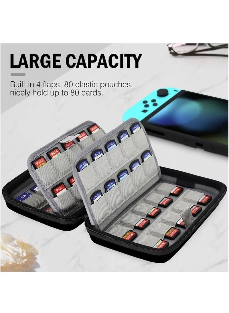 80 Games Holder Cartridges Storage Case 80 Switch Game Card Case Switch Card Holders for Nintendo Switch Physical Games or SD Memory Cards - Image 3