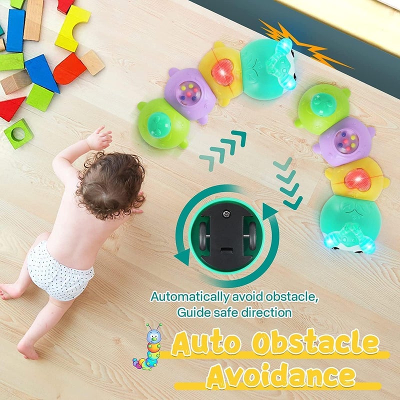 SCIENISH Baby Toys 0-6 Months, Crawling Caterpillar Tummy Time Toy with Magnetic Suction Music Light up, Sensory Learning Infant Toy for 6-12 Month Newborn Toddler 1 Year Old Girl Boy Baby Gifts - Image 2