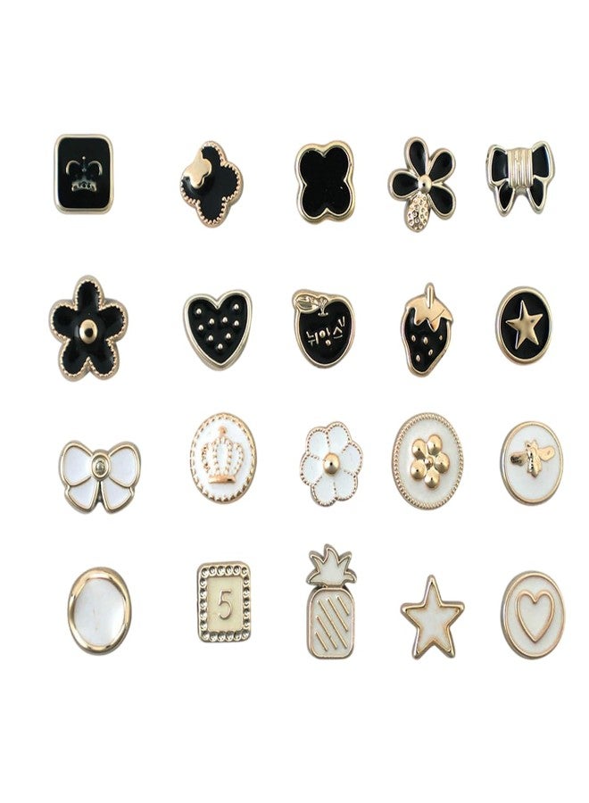 CETLO 20 Pcs Pearl Button Brooch Pins for Women | No Sew Removable Mini Safety Shirt Buttons | Decorative Cover-Up Brooch for Cardigan, Saree, Dress, Tops, Hats (Multi Design) - Image 1