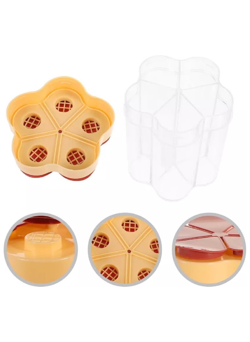 LIMITLESS 5 in 1 Travel Spice Shaker, Compact, Airtight & Convenient for Camping, BBQs, Kitchen, Hiking, Travel and Kitchen, Moisture Proof Spice Containers, Essential for Home use (Yellow)  - Image 4