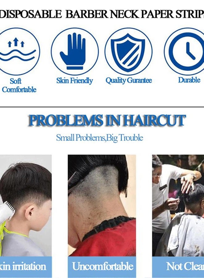 UPSTORE 85 Counts Disposable Barber Neck Strip Professional Stretchy Paper Neck Band Protector Hairdressing Accessory Tool Barber Accessories Hair Washing Cutting Shaving Styling Coloring - Image 4