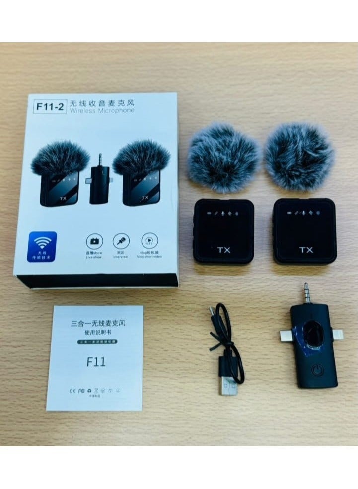 Wireless Microphone Hands Free Wireless Microphone Wireless Microphone Connector Three in one F11  - Image 5