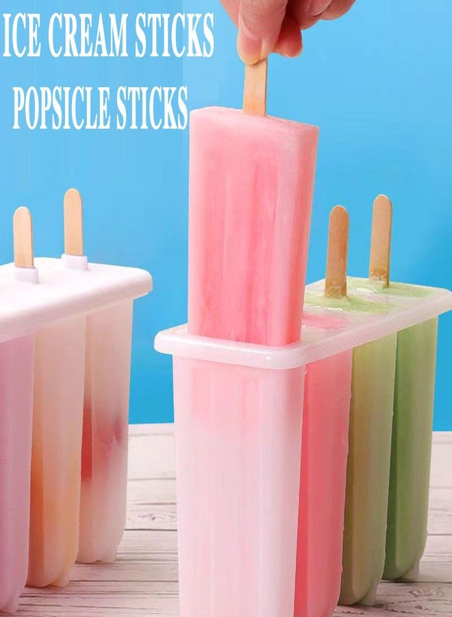 Borogo 300 Pcs Craft Sticks Ice Cream Sticks, Borogo 4.5inchs Sticks Natural Wood Popsicle Craft Sticks Treat Sticks Ice Pop Sticks for DIY Crafts - Image 5