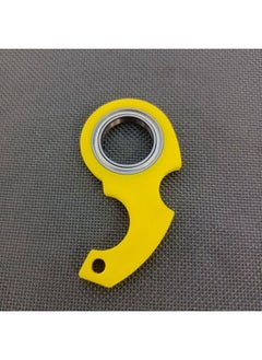 Noctilucent Keychain Fidget Spinner Relieve Boredom Light Trendy Fingertip Spinning Keyring Anti-Anxiety Portable-Color:2nd Gener Y 5.5g