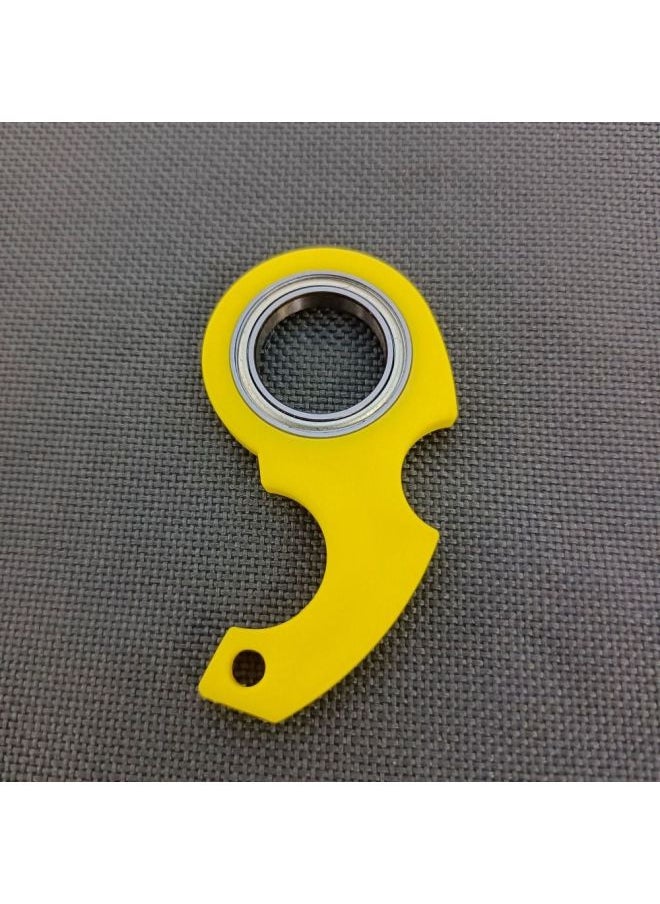 Generic - Noctilucent Keychain Fidget Spinner Relieve Boredom Light Trendy Fingertip Spinning Keyring Anti-Anxiety Portable-Color:2nd Gener Y 5.5g - Image 1