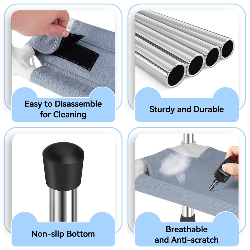 Makerfire Dog Stairs for Small Dogs and Cats (2-Step), Dog Steps for Bed/Couch, Pet Stairs for Dogs to Get on Bed - Image 3