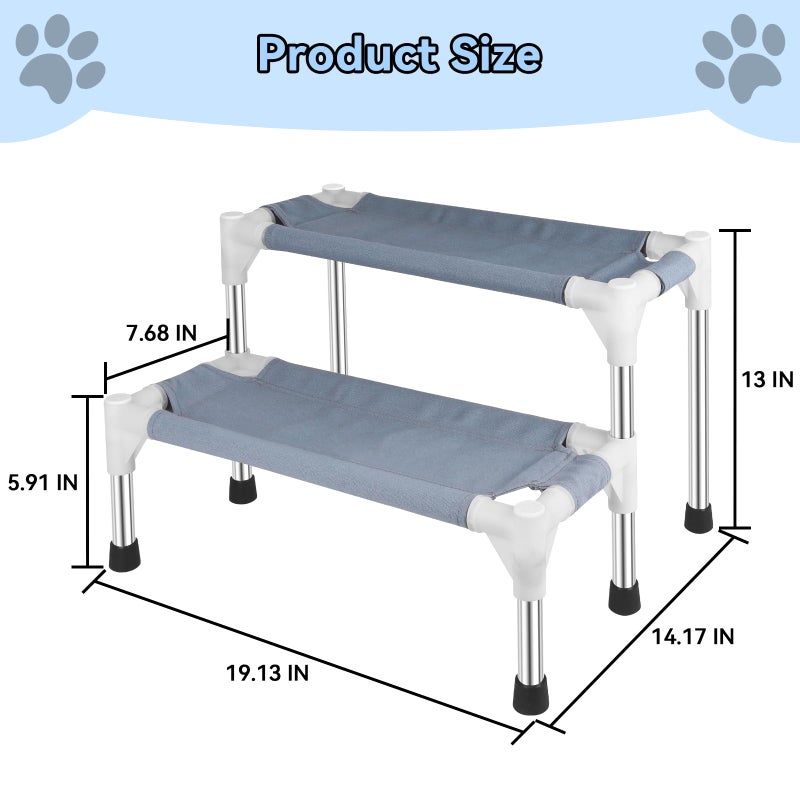 Makerfire Dog Stairs for Small Dogs and Cats (2-Step), Dog Steps for Bed/Couch, Pet Stairs for Dogs to Get on Bed - Image 5