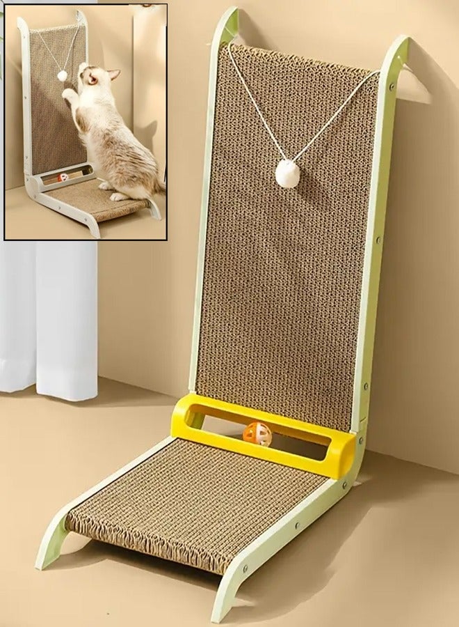 ZCM-HAPPY Durable Big L-Shaped Cat Scratching Board Wear-Resistant, Anti-Chip, and Scratch-Resistant Corrugated Paper Claw Grinding Solution - Image 1