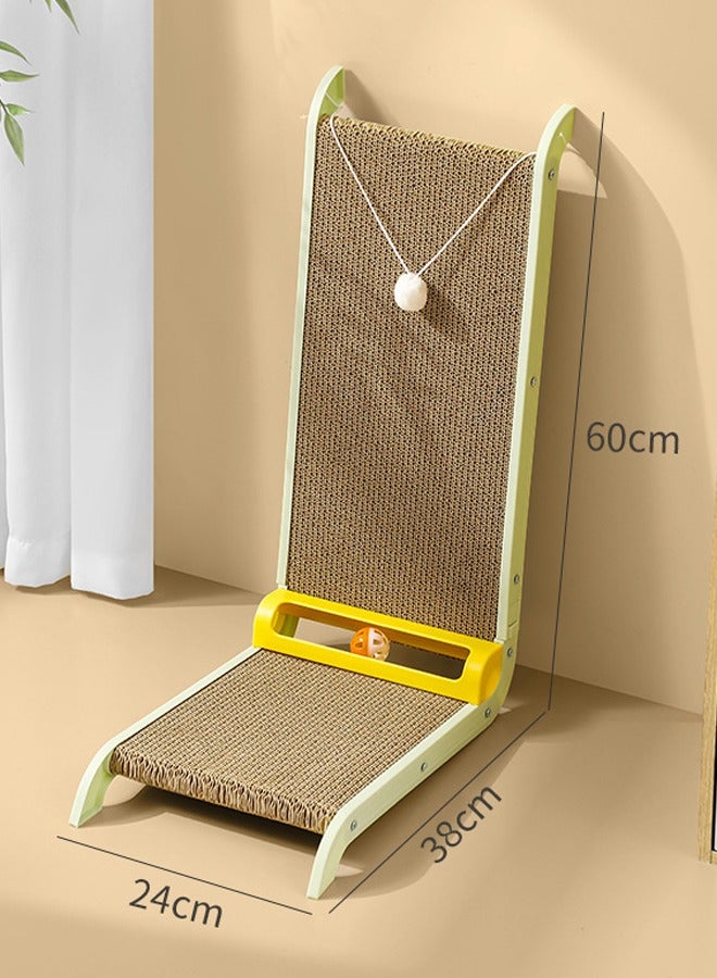 ZCM-HAPPY Durable Big L-Shaped Cat Scratching Board Wear-Resistant, Anti-Chip, and Scratch-Resistant Corrugated Paper Claw Grinding Solution - Image 2