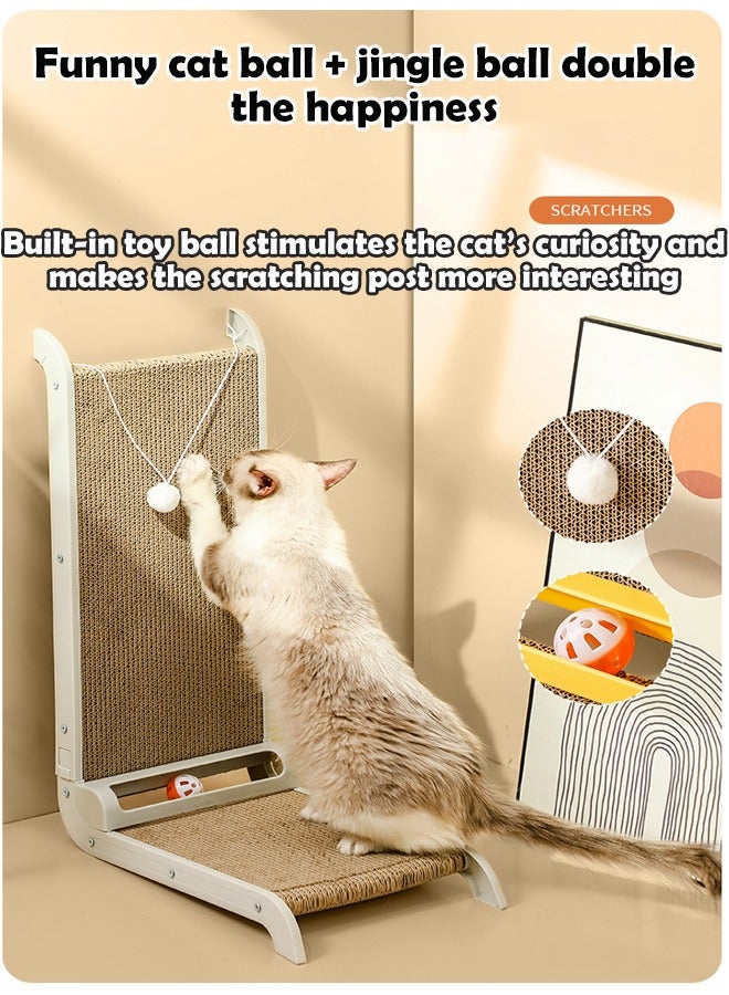 ZCM-HAPPY Durable Big L-Shaped Cat Scratching Board Wear-Resistant, Anti-Chip, and Scratch-Resistant Corrugated Paper Claw Grinding Solution - Image 3