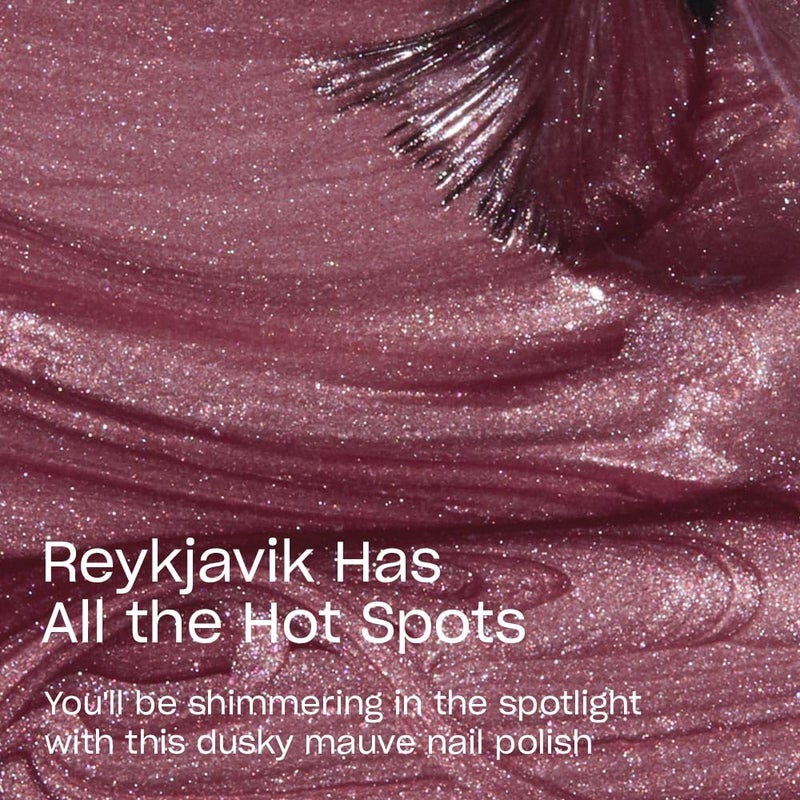 OPI Nail Lacquer Reykjavik Has All the Hot Spots | Sheer Soft Pink Shimmer Chip Resistant Nail Polish | Iceland Collection - Image 2
