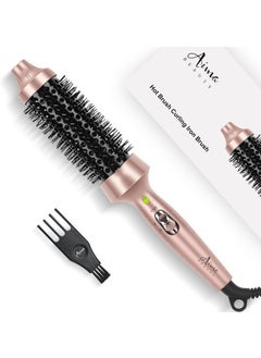 Aima Beauty Aima Beauty Thermal Brush 1540mm Volumizing Brush Makes Hair Silky Smooth Ionic Hot Brush Create Smooth  Shiny Loose Curls Fast Heating Dual Voltage 60Mins Auto Shut Down Gold 