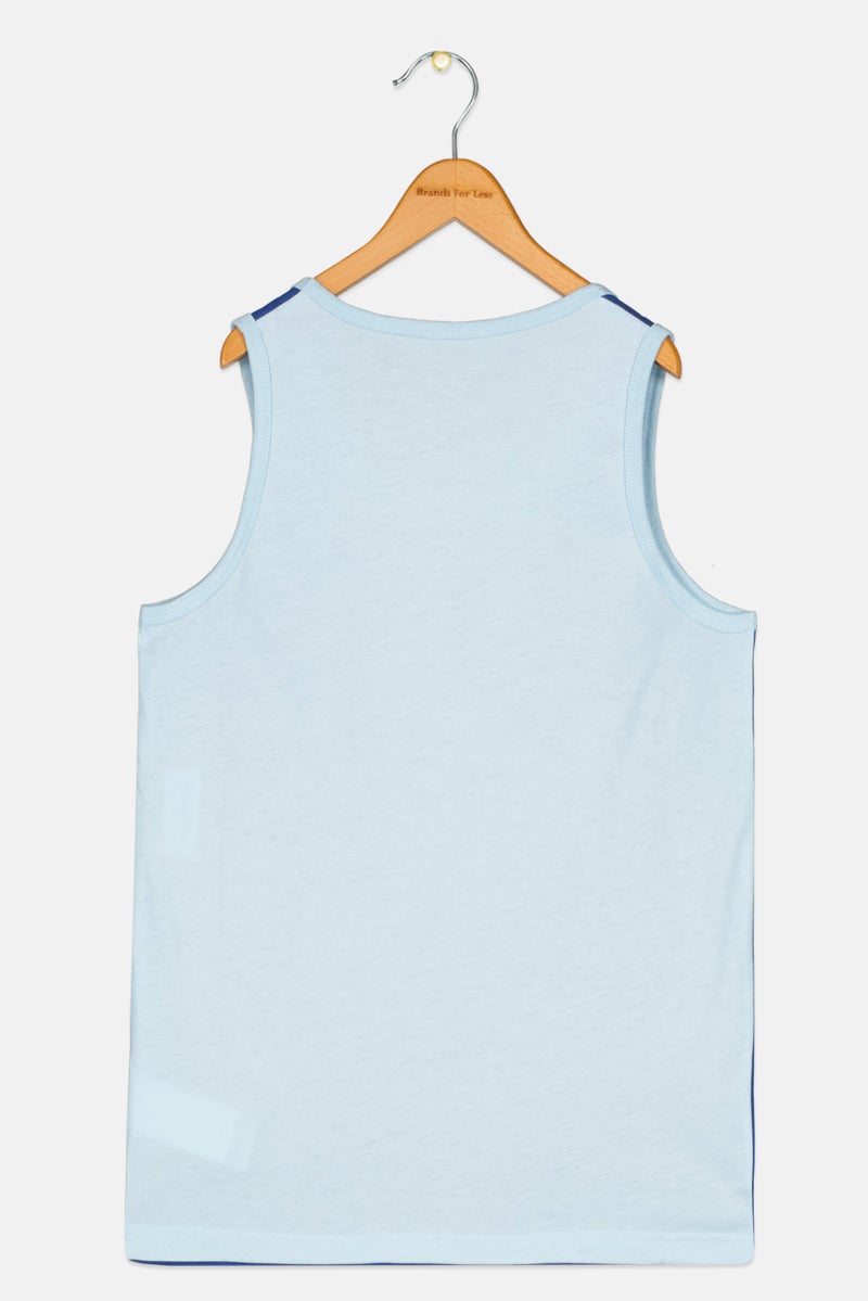 CONVERSE Kids Boy U-Neck Graphic Print Tank Top, Blue Combo - Image 2