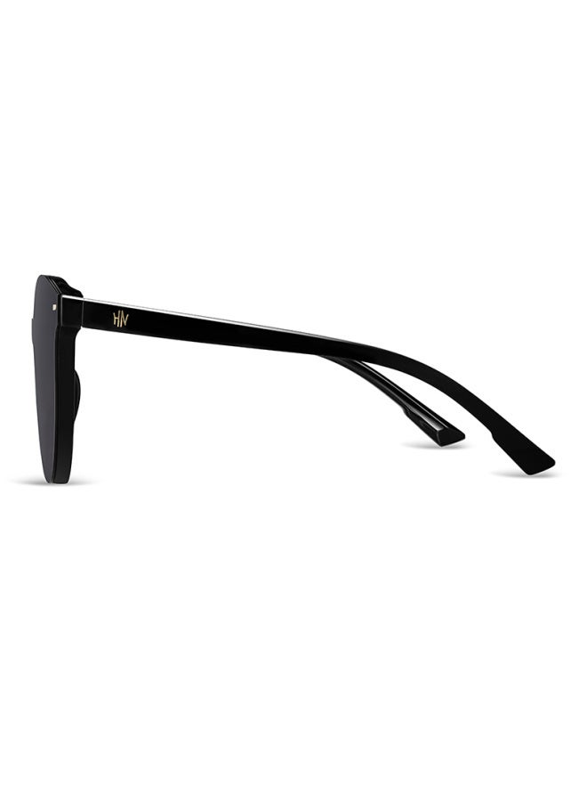 Horien Women's Sungl Black Super Popular Flat Large Round Frame Couple Sungl Gift N6808 - Image 5