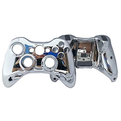 OSTENT Full Controller Shell Case Housing for Microsoft Xbox 360 Wireless Controller Color Silver - Image 2