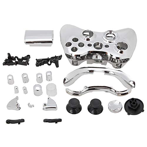OSTENT Full Controller Shell Case Housing for Microsoft Xbox 360 Wireless Controller Color Silver - Image 1
