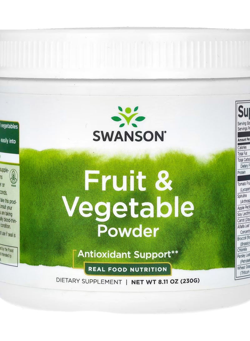 سوانسون مسحوق الفواكه والخضروات  8.11 أونصة (230 جم)