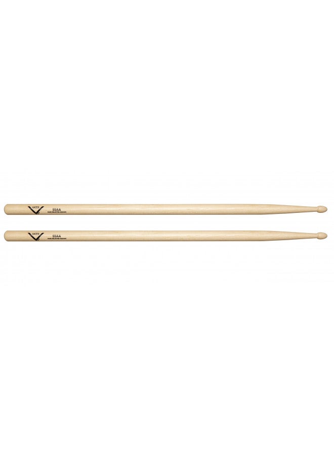 Vater 55AA Hickory Drum Sticks with Acorn Tip, Pair