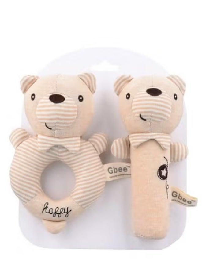 Gbee Top-Quality Material Organic Cotton Rattles Toy Set For Kids Hand Bell Infant Educational Mobiles Toys - Image 1