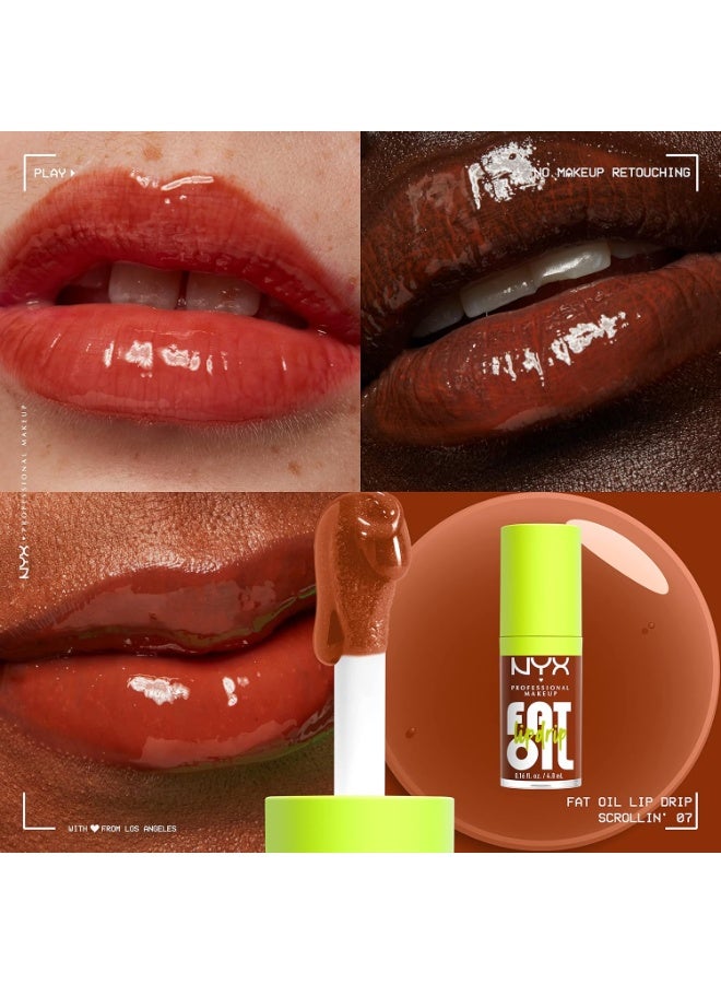 NYX PROFESSIONAL MAKEUP Fat Oil Lip Drip Lip Gloss - Fold07 Scrollin - - Image 2