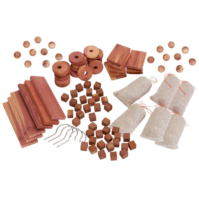 Household Essentials Household Essentials Cedar for Closets Value Accessory Kit 96 Pieces Natural 