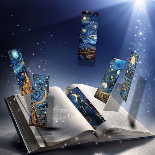 Anseal 12 PCS Celestial Bookmark, Bookmarks for Book Lovers, Bulk Bookmarks for Men, Unique Book Mark for Reading for Boys, Girls, Students, Classroom Gifts, School Prize, Reading Present - Image 5