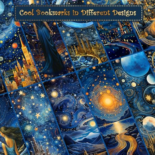 Anseal 12 PCS Celestial Bookmark, Bookmarks for Book Lovers, Bulk Bookmarks for Men, Unique Book Mark for Reading for Boys, Girls, Students, Classroom Gifts, School Prize, Reading Present - Image 2