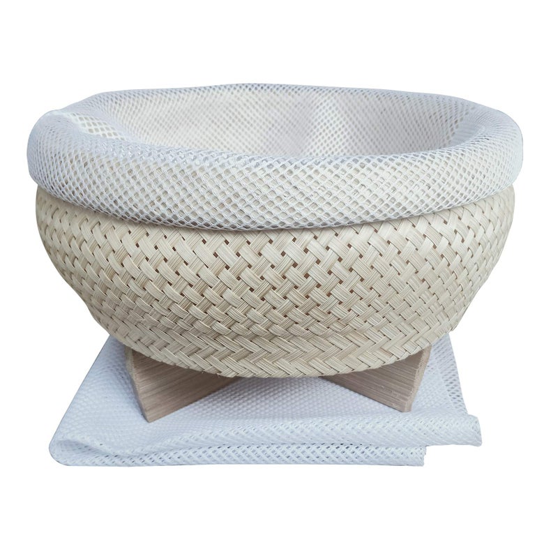Plai Na Thai Sticky Rice Basket Steamer Bamboo for Pot Electric Cooker Asian Food - Image 1