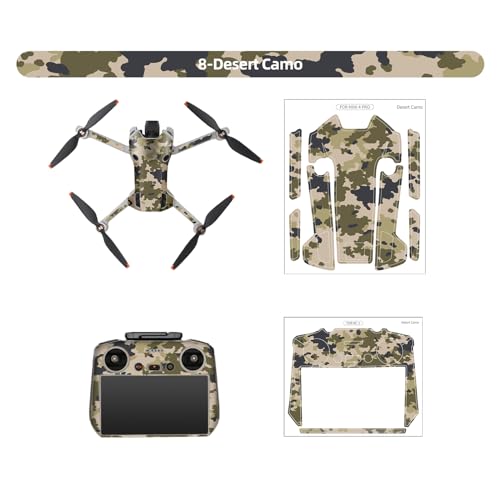 FSIDIWT Skin Stickers Compatible with DJI Mini 4 Pro, Waterproof Sticker Decal Skin DIY Accessory for DJI Mini 4 Pro Drone and RC 2 Controller (G) - Image 2