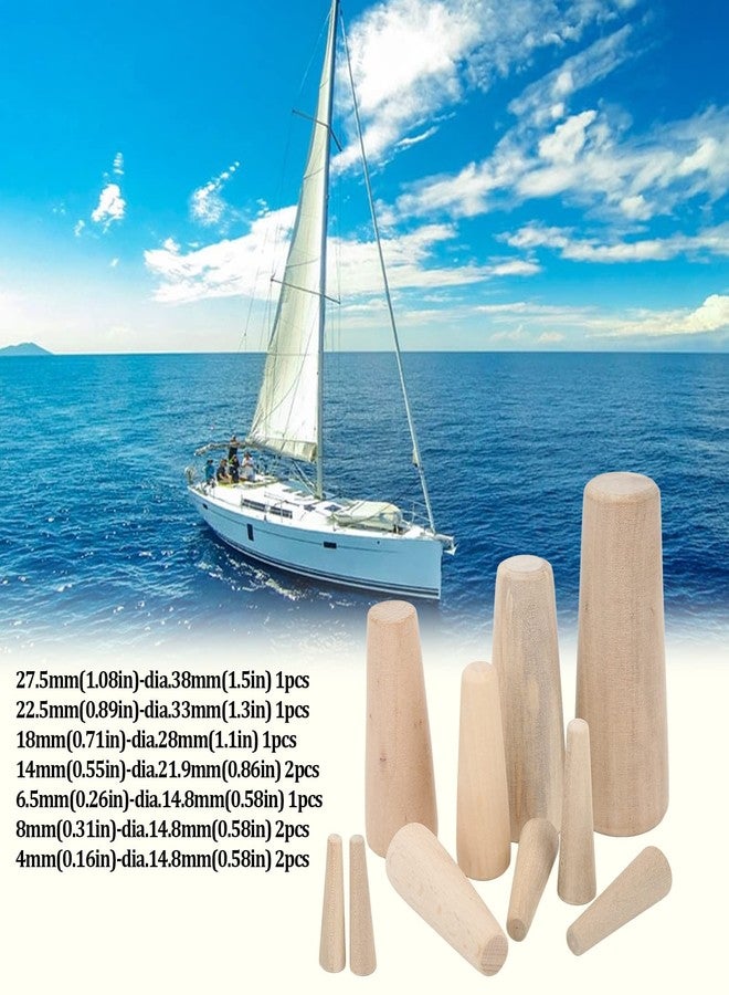 Acouto Soft Wood Plugs 10pcs Marine Tapered Thru Hull Emergency Conical Soft Wood Plugs Drain Plug Accessory for Boat Yacht - Image 2