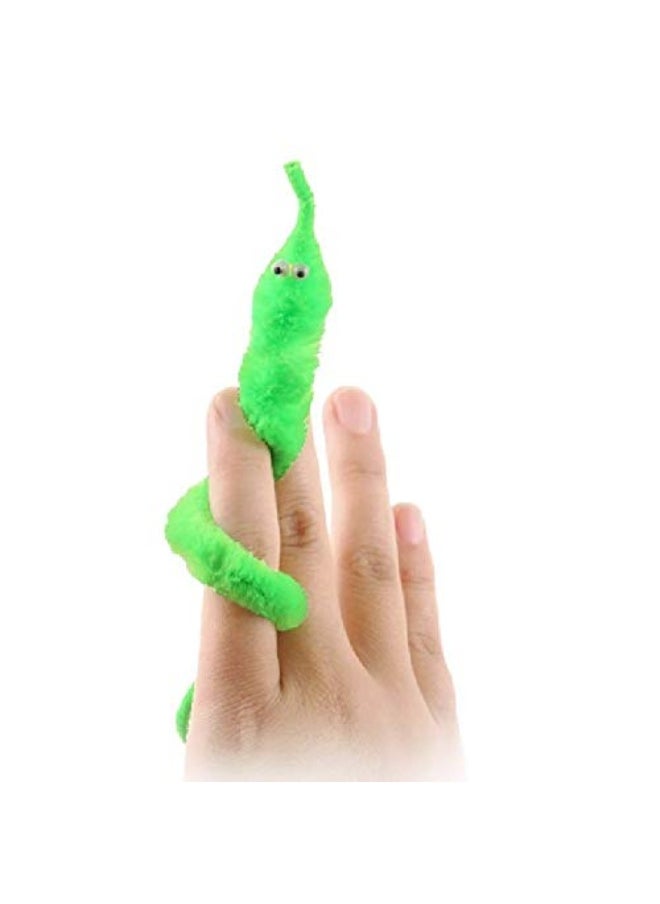 wenfeng WenFeng 30 PCS Magic Worm Toys,Worm on a String,Worm Trick Toys,Wiggly Twisty Fuzzy Worm for Party Supplies for Children(6 Colors)  - Image 2