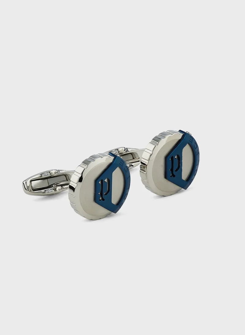 POLICE MEGALITHIC LOGO CUFFLINKS