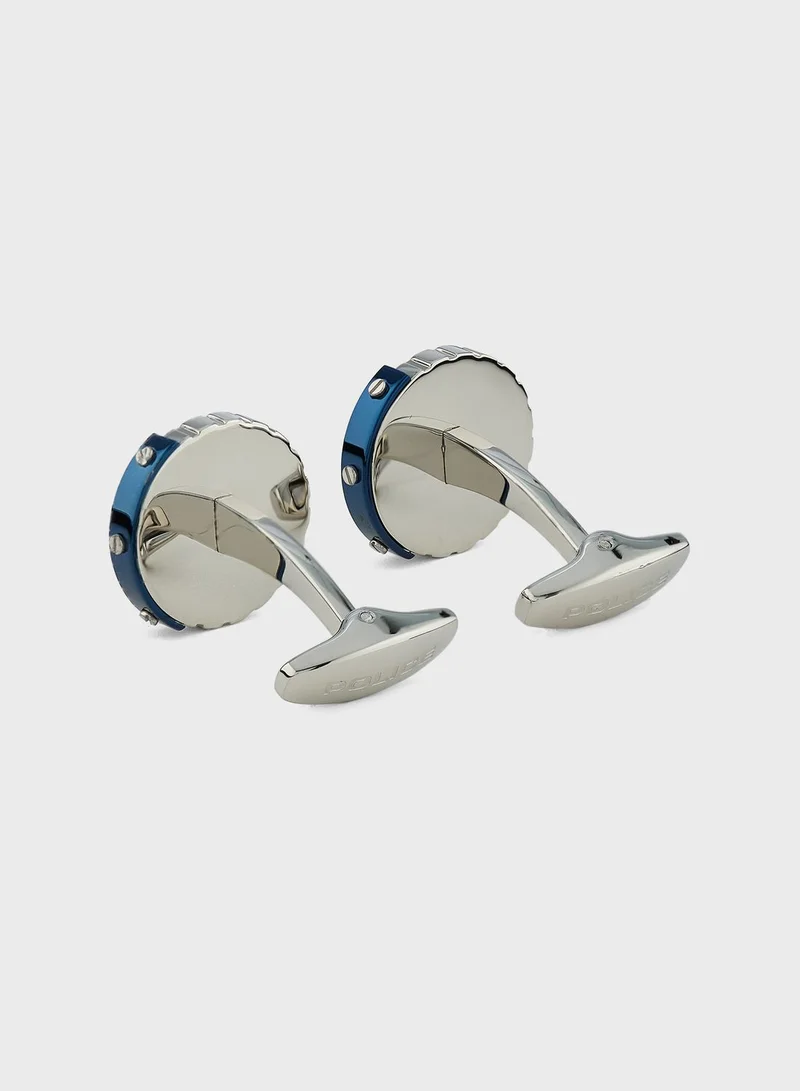 POLICE MEGALITHIC LOGO CUFFLINKS