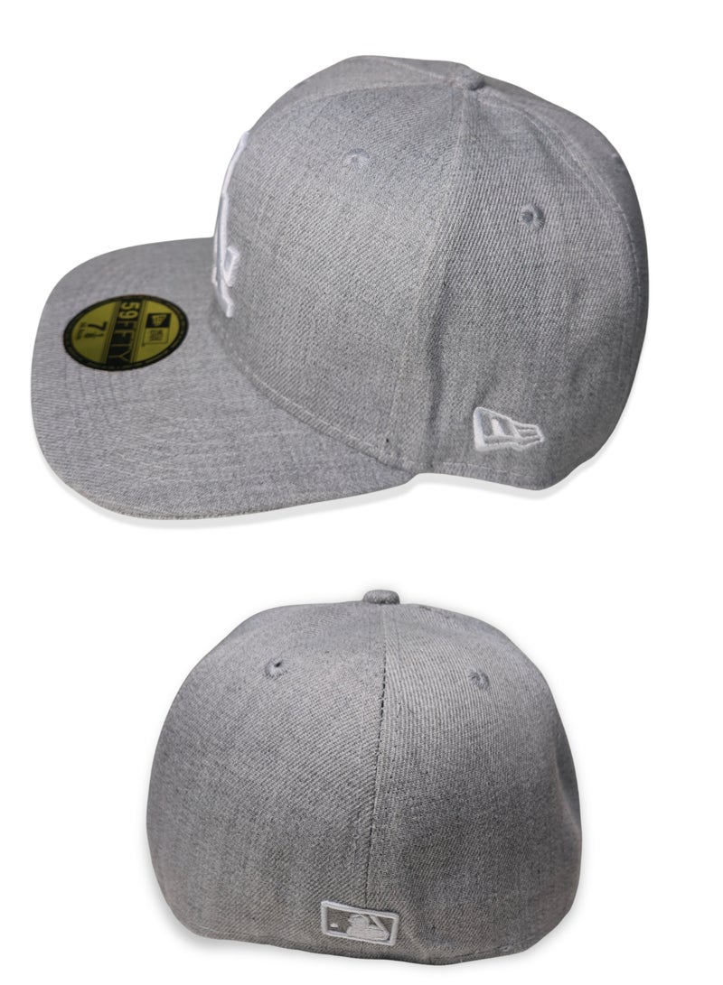 نيو ايرا قبعة بيسبول نيو إيرا 59FIFTY ملائمة - رمادية بشعار لوس أنجلوس (مقاس 7 1/8) - Image 2