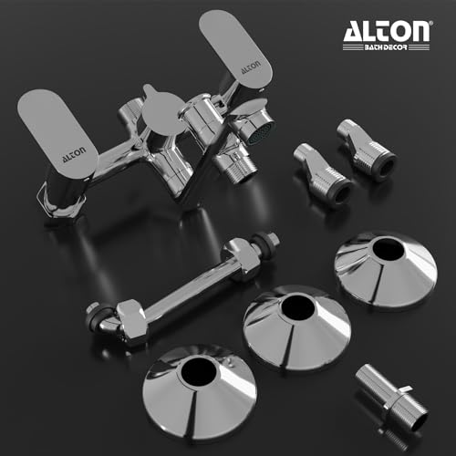 ALTON AXN9490 Brass 3-IN-1 Wall Mixer With Provision For Over Head Shower and Hand Shower with190mm Long Bend Pipe (Chrome) - Image 5