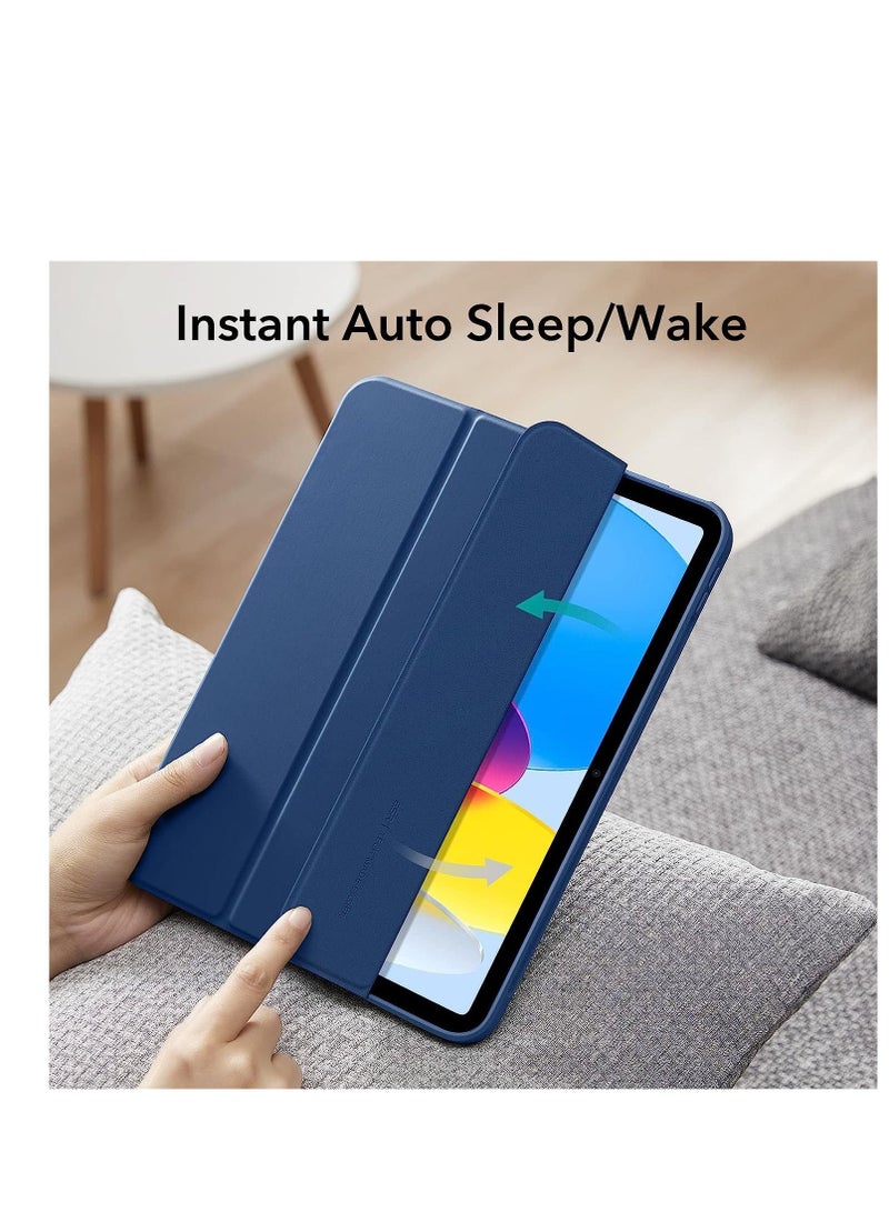 جينيكست حامل ذكي واقٍ ناعم من البولي يوريثان الحراري ثلاثي الطي مع غطاء حامل قلم رصاص لجهاز iPad 10th Generation 10.9 Inch (2022) - Image 3