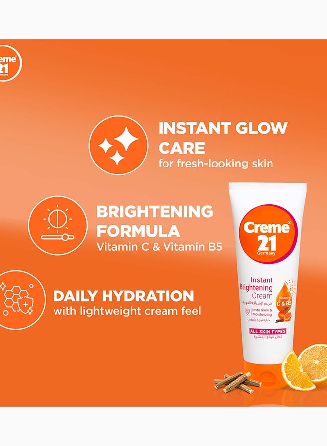 Creme 21 Instant Brightening Cream | Face Moisturizer with Vitamin C & Pro-B5 | Instant Glow from Day 1 | Evens Tone & Fades Dark Spots with SPF 15 Daily Protection | Born in Germany - Image 3