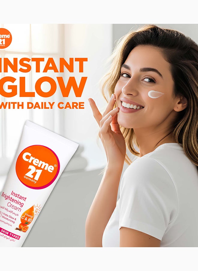 Creme 21 Instant Brightening Cream | Face Moisturizer with Vitamin C & Pro-B5 | Instant Glow from Day 1 | Evens Tone & Fades Dark Spots with SPF 15 Daily Protection | Born in Germany - Image 5