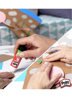 Pritt Pritt Glue Stick, Safe & Child-Friendly Craft Glue For Arts & Crafts Activities, Strong-Hold Adhesive For School & Office Supplies, 4X11G Pritt Stick  - Image 4