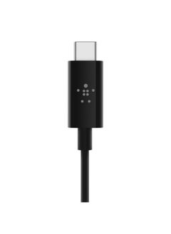 belkin RockStar USB-C to 3.5mm Aux Cable | 6-Ft Long Audio Cable, PVC Jacket with Aluminum Heads, Heavy Duty, for iPhone 15, Samsung Galaxy S23, Z Fold, iPad, MacBook, Pixel, more - Black  - Image 5