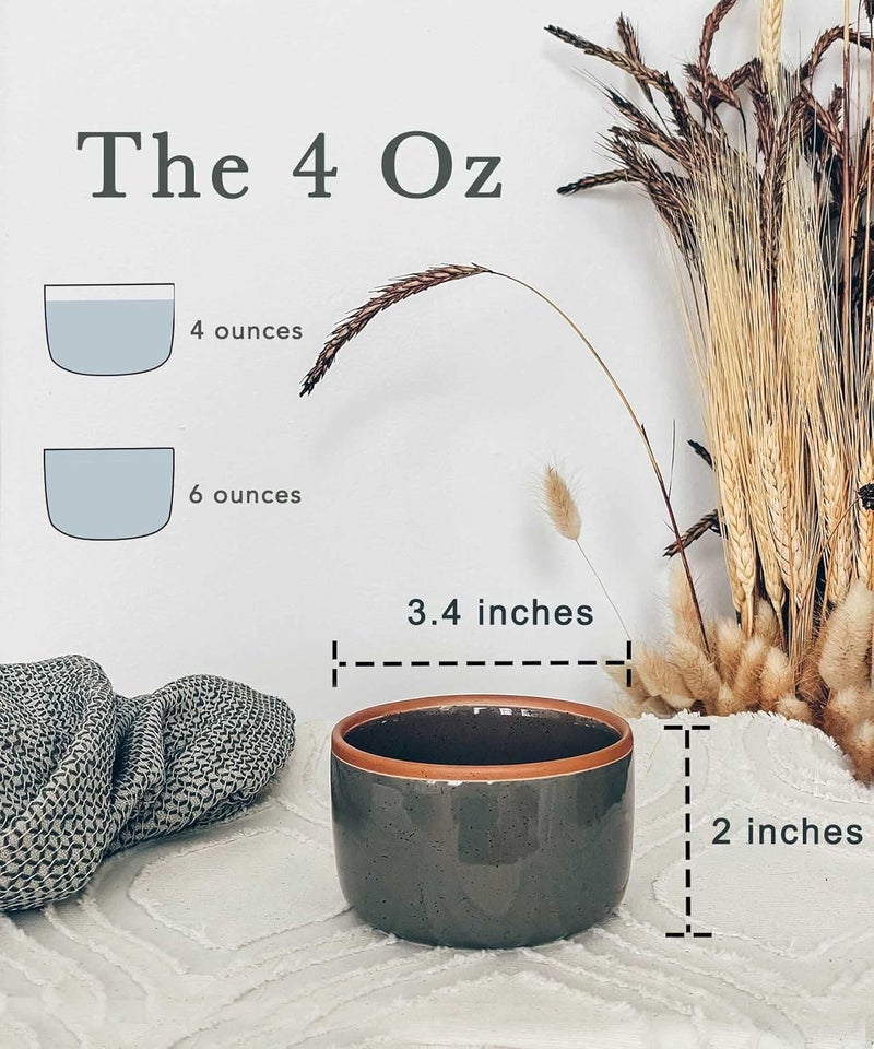 Mora Ceramic Ramekins - 4oz, Set of 6 - Small Oven Safe Baking Dishes/Cups - For Personal Pudding, Creme Brulee, Souffle, Serving Dip, Custard, Ice Cream - Single Mini Bowls - Assorted Neutrals - Image 2