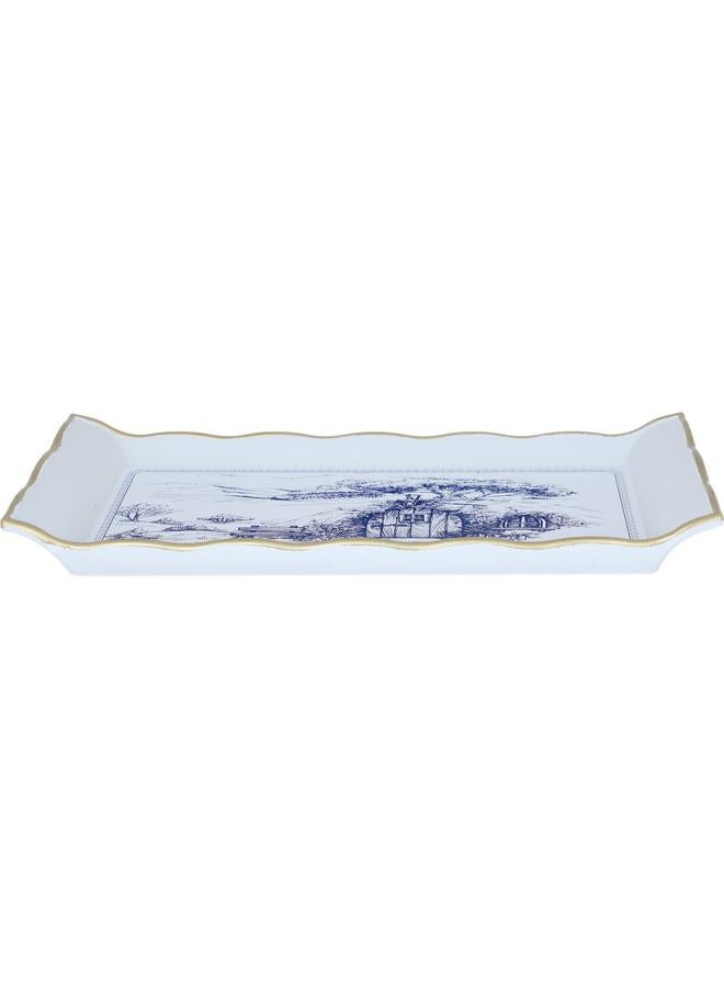 Alsaif Plastic Serving Tray 29 Cm Rectangle White - Image 1