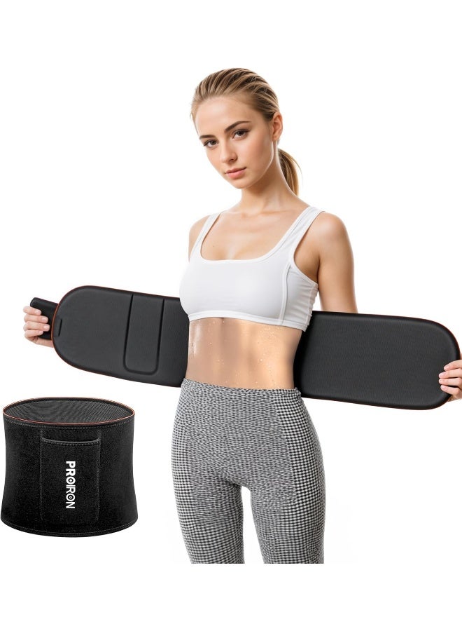 PROIRON Sweat Waist Trimmer Sweat Sauna Slim Belly Belt for Men and Women Sweat Band Waist Trainer for Back Support, Improved Posture for Workouts - Image 1