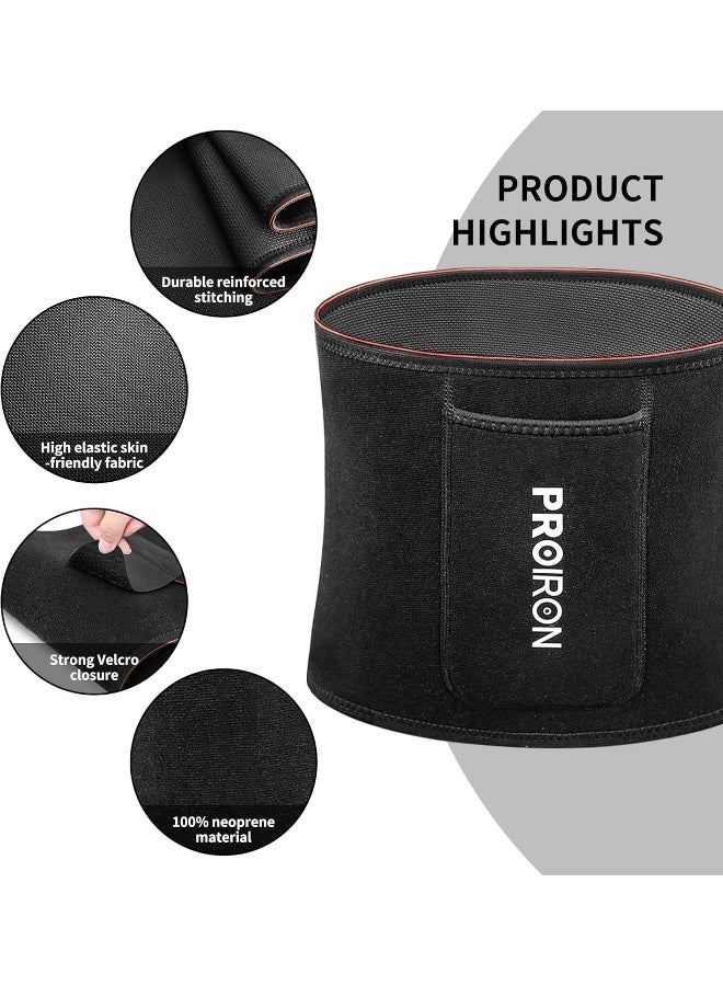 PROIRON Sweat Waist Trimmer Sweat Sauna Slim Belly Belt for Men and Women Sweat Band Waist Trainer for Back Support, Improved Posture for Workouts - Image 4