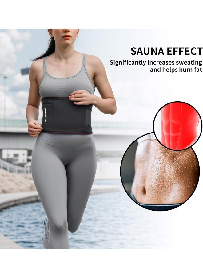 PROIRON Sweat Waist Trimmer Sweat Sauna Slim Belly Belt for Men and Women Sweat Band Waist Trainer for Back Support, Improved Posture for Workouts - Image 2