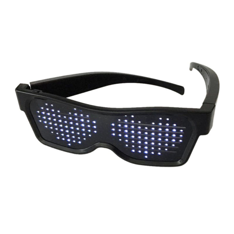LED Glasses White 192 Soft LED Beads Rechargeable - 9 Dynamic Pictures DIY Patterns BT Control for Rave Festivals Bars Clubs Costume Parties - Image 3