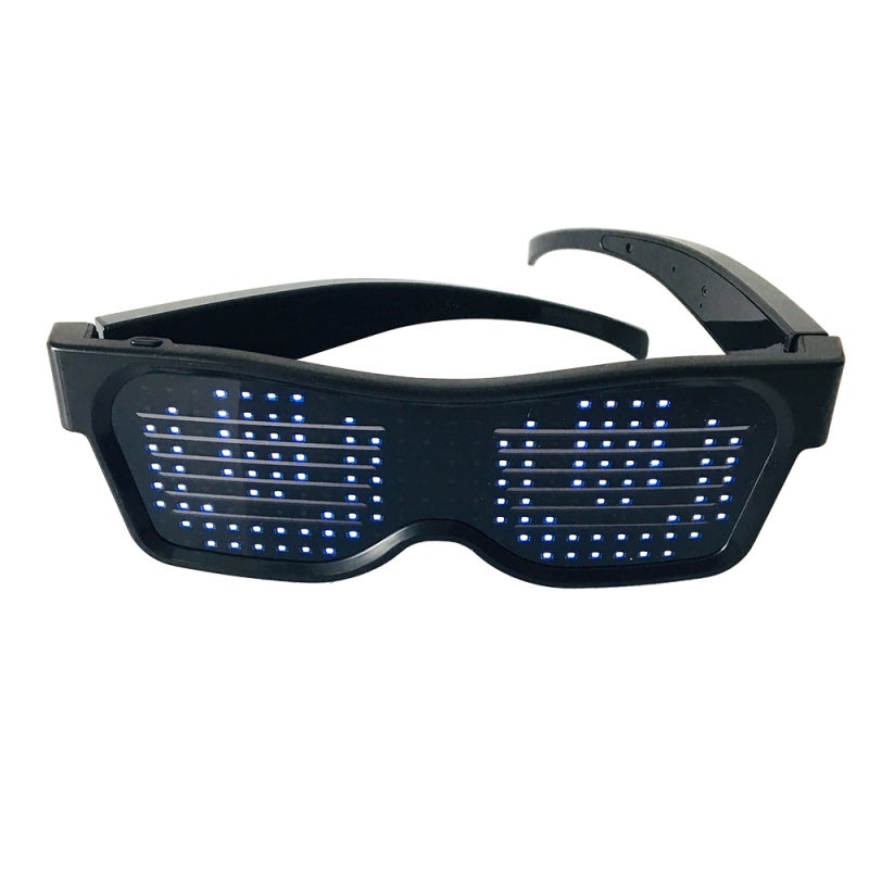 LED Glasses White 192 Soft LED Beads Rechargeable - 9 Dynamic Pictures DIY Patterns BT Control for Rave Festivals Bars Clubs Costume Parties - Image 2